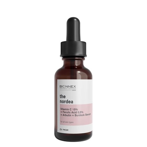 The Nordea 15% Vitamin C Face Serum 30ml - Skin Brightening Formula for Dark Spots, Fine Lines, Wrinkles, and Even Skin Tone - Enhanced Skin Nourishing Solution - Fast-Absorbing Serum for Radiant Skin