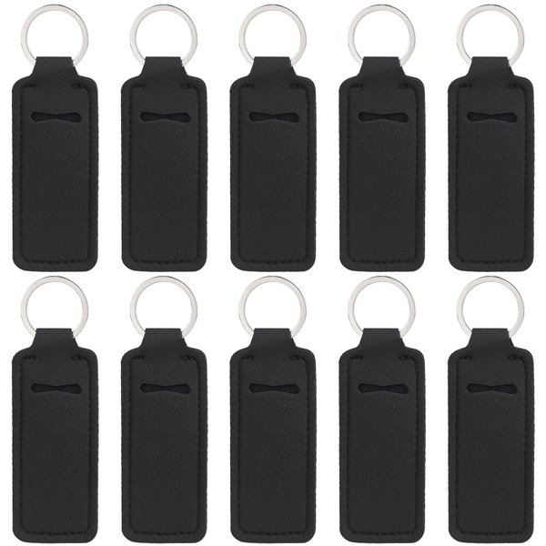 AUEAR, 10 Pack Lip Balm Sleeves Lipstick Holder Chapstick Keychain Holders Lip Gloss Holder for Women and Girls