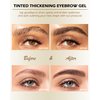 Waterproof Tinted Brow Gel- Black Tinted Thickening Eyebrow Gel, Brow Fast Sculpt Volumizing Eyebrow Glue, Long-Lasting Transfer-Proof Eyebrow Mascara Makeup, with Brow Razor & Brush (0.106 Oz)-01#