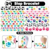 Generic 48PCS Paw Print Dog Cat Party Favors 24PCS Tattoos 24PCS Slap Bracelets Wristbands Themed Birthdays Party Supplies Decorations Pattern Girls Boys Gifts School Classroom Prize Carnival Reward