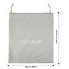 ERKXD Hair Dryer Bags Drawstring Bag Container Hairdryer Bag for travel bathroom (Light Grey)
