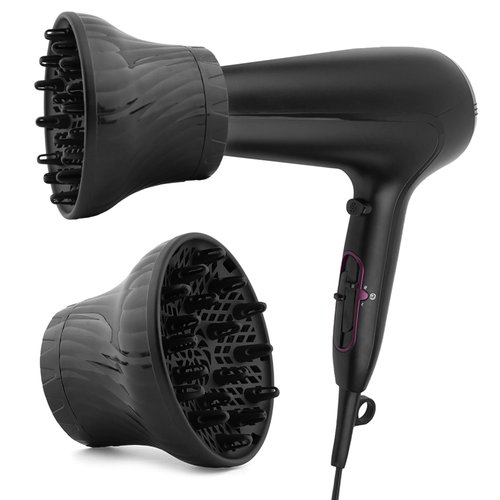 Diffuser Attachment For Hair Dryer, Portable Hair Dryer Diffuser Nozzle for Curly Wavy Hair Professional Styling Tool, Anniversary Birthday for Women(COLOR:Black)