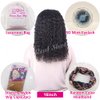 Eooma Curly Headband wig Human Hair 16 inch No Gel Kinky Curly Headband Wigs for Black Women 180 Density Scarf None Lace Front Wigs Human Hair