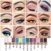evpct 12Pcs Green Blue White Black Brown Purple Color Gel Glitter Eyeliner Pencils Set for Women Waterline Waterproof Smudge Proof lapiz de ojos delineador de ojos contra el agua Eye Liner Makeup 1