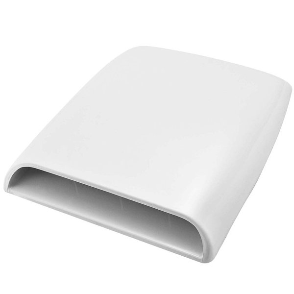 NATGIC Universal Car Air Flow Decorative Intake Hood Scoop Turbo Bonnet Vent Cover (White)
