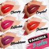 VANERIA Glitter Lip Gloss Shimmer,Matte Liquid Lipstick Rapid Drying,Long Lasting Highly Pigmented Color,Waterproof,Lipgloss Glitter Non-Sticky.cherry(4ml/0.14oz)