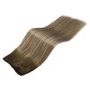 Full Shine Sew in Hand Tied Weft Hair Extensions 60 Gram Real Human Hair Weft Balayage Hair Extensions Silky #3/8/22 Brown to Light Blonde Mix Walnut Brown 24 Inch