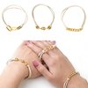 Gold Silver Bracelet Hair Ties for Women (GOLD)