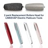 2 Pack Extra Roller Replacement Refill Rollers Fit for LINKEVAP Electric Callus Remover for Men&Women - Pedicure File Tools Foot Care (1 Fine Roller and 1 Coarse Roller)