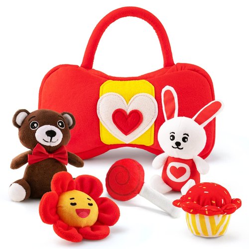 teytoy Valentine&#39;s Day Gift Toys, Nontoxic Fabric Activity Crinkle Bear Stuffed Animal Baby Girl ...