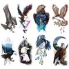 Oottati 8 Sheets Waterproof Arm Temporary Tattoo Stickers, Eagle Falcon Dream Catcher Mountain Moon