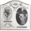 Lawrence Frames 590043 Satin Silver & Brass Plated 2 Opening Picture Frame - 25th Anniversary Design