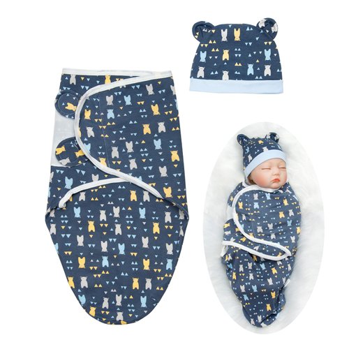 Reborn Baby Doll Blanket Accessories for 17-22 Inch Reborn Dolls Girls/Boys Soft Cotton Blue Bear Blanket 2pcs Reborn Toddler Dolls Clothing