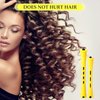 48 Pieces Hair Perm Rods 2 Sizes Plastic Cold Wave Rods Perming Rods Hair Rollers Curlers for Hairdressing Styling (Yellow,0.28 x 2.36 Inch, 0.28 x 3.27 Inch)