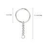 KINGFOREST 50PCS Split Key Ring with Chain 1 inch and Jump Rings, Silver Color Metal Split Key Chain Ring Parts with Open Jump Ring and Connector.