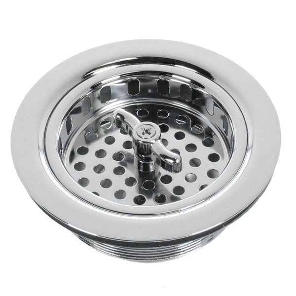 Mr. Scrappy 3.5" Sink Drain Assembly with Twist Lock Basket Strainer, Solid Brass, Polished Chrome