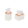 Dollhouse Tissue Box 2Pcs Miniature House Accessories, Round Tube & Rectangle Papar Box Set for Toliet Living Room Decoration, Tissue Holder Model for DIY Craft (1:6 Scale)