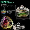 AORAEM 2PCS Nails Tips Art Dappen Dish with Lid Acrylic Liquid Powder Dappen Monomer Dish Glass Crystal Cup Glassware Tools for Professional Use and Home Use