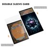 Katomula 100 PCS MTG Card Sleeves with 100 PCS Perfect Fit Sleeves, Art Matte Card Sleeves with Inner Sleeves - Fit Standard Size Cards - Black Lotu