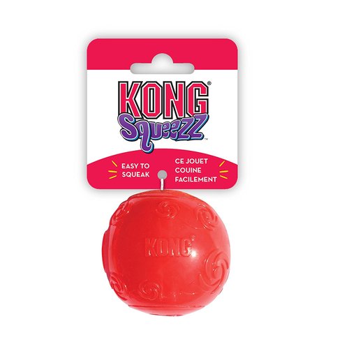 KONG Squeezz Ball Dog Toy, Medium, 2 Pack, Colors Vary