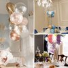 Clear Balloons, 50pcs 24 Inch BoBo Balloons Latex Free Tiny Crystal Tranparent Balloons for Christmas Wedding Birthday Party Decorations (24inch/50pcs)