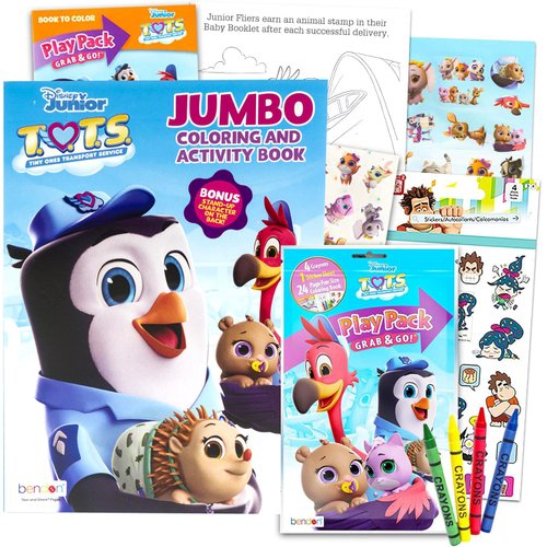 T.O.T.S. Tiny Ones Transport Service Coloring And Activity Book Bundle For Boys, Girls ~ T.O.T.S....