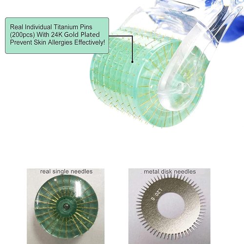 Koi Beauty Professional Microneedling Derma Roller, Microneedle Roller 0.25 mm for Men Women