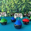 Video Game Controllers Cupcake Toppers 48 Pcs Gaming Themed and Food Decorations for Kids Gamepad Birthday Party Supplies Favors