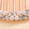 Aimimier Pearl Crystal French Hair Combs Vintage Rhinestone Long Teeth Hair Pins Dainty Hair Pieces Bridal Wedding Hair Accessories for Women and Girls(Style 2)