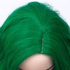 MAGQOO Green Wig for Women Emerald Green Bob Wig Short Curly Wavy Green Wigs Side Part Synthetic Heat Resistant Cosplay Costume Party Wigs (Emerald Green)