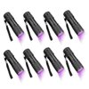 CFIKTE UV LED Flashlight Black Light UV Lights 9 LED Ultraviolet Blacklight Flashlights Pets Urine and Stains Detector on Clothes Carpet Rugs (8 PACK)