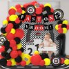 NUTTYBASH Fast One Birthday Decorations for Boys, Race Car Birthday Party Decorations Include Fast One Banner Backdrop Balloons Flag Checkered Foil Balloons, Fast One Birthday Party Supplies