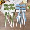 6PCS Hair Bows for Women Hair Clip Hair Tassel Hair Ribbon Ponytail Holder Accessories Slides Metal Clips Barrettes Girls Toddlers Teens Green Blue White