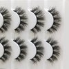 False Eyelashes 15mm Long Fluffy Mink Lashes 3D Fake EyeLashes Light Natural Soft Five Pairs (15mm LS13)