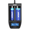 Smart Fast Battery Charger XTAR Over 4 Slim 12V 4.1A w/LCD Display for Rechargeable Batteries Li-ion/IMR/INR/ICR 18650 18700 20700 21700 22650 26650 (Black)