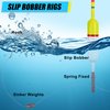SILANON Slip Bobbers Fishing Floats and Bobbers Balsa Wood Slip Bobbers Floats Spring Bobbers for Crappie Catfish Trout Panfish Walleyes Fishing Bobbers 10pcs