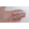 Generic 2 sizes block glass effect acrylic and metal alligator hair clip barrette (Size: 3.25), 1 Count (Pack of 1)