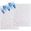 8 Sheets Aurora Nail Art Stickers 3D Self-Adhesive Pegatinas Uñas Nail Stickers Aurora Heart Nail Decals Star Moon Nail Supplies Nail Art Design Decoration Accessories for Women and Girls