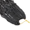 Goddess Box Braids Crochet Hair 14 Inch Boho Crochet Box Braids Pre-looped 8 Pack Bohemian Box Braids Crochet Braids Synthetic Braiding Hair Extensions for Black Women