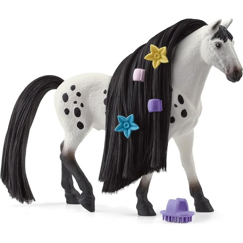 Schleich Horse Club Sofia's Beauties, Knabstrupper Stallion Beauty Horse with Brushable Hair - 8pc Styling Horse Figurine and Playset Accessories for Boys and Girls, for Kids Ages 4+