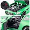 BDTCTK 1/24 Benz AMG GTR Toy Cars Model Car, Zinc Alloy Pull Back Toy car with Sound and Light for Kids Boy Girl Gift(Green)