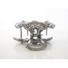 Generic Medium smoke gray crystal metal heart hair claw clip bridal clip