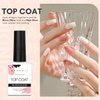 Makartt Gel Top Coat - No Wipe Top Coat Glossy Shine Finish Long Lasting 10ML Soak Off Nail Clear UV Nail Lamp Gel for Gel Nail Polish Salon Quality Nail Art Design for Home Use Beauty Gift
