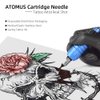 50pcs Mixed RS Tattoo Cartridge Needles, ATOMUS 10pcs of Each 3RS 5RS 7RS 9RS 11RS Round Shader Tattoo Needle