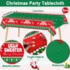 98 Pcs Christmas Ugly Sweater Party Supplies Tacky Sweater Party Plates Tablecloth Xmas Party Decorations for Christmas Holiday Tableware Set Paper Plates Napkins Forks for 24 Guests
