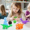 Pllieay 6 Pack Dinosaur Air Dry Clay Kit, Modeling Clay for Kids, DIY Model Magic Clay, Molding Clay Kit with Sculpting Tools, Non-Sticky Soft and Super Light, Arts and Crafts Gift for Kids (Dinosaur)