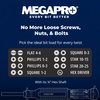 Megapro Original 15 in 1 Multi Bit Screwdriver Bit Set - Multipurpose Screwdriver Bit Set with ¼ Hex Shaft for Phillips, Flat, Star, Square- Multi Tip Screwdriver w Retractable Cartridge, Blue Yellow