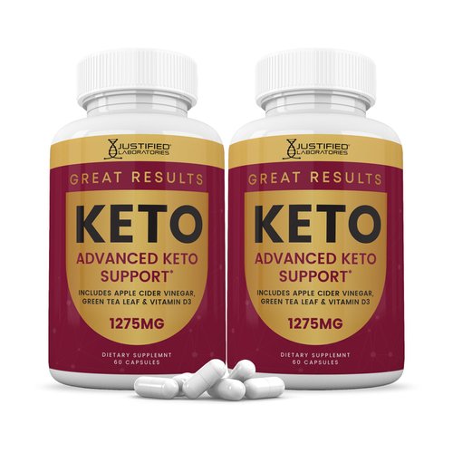 Justified Laboratories Great Results Keto ACV Pills 1275MG Formulated with Apple Cider Vinegar Keto Support Blend 60 Capsules (2 Bottles)