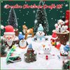 Blosssound 24 Pack Christmas DIY Craft Kit 125 Pcs Build a Snowman, Gingerbread Man, Santa & Christmas Tree Air Dry Clay Kit Christmas Gifts Stocking Stuffers for Winter Holiday Party Favors Supplies