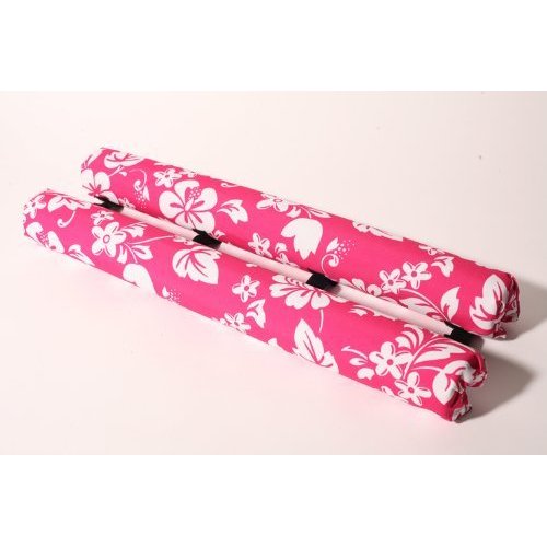 Vitamin Blue 27" Roof Rack Pads Pink Floral - Non Logo (Made in U.S.A.) AERO Pads